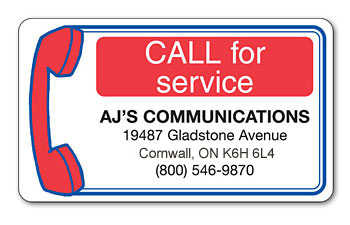 Phone Service Label