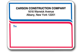 Glossy Mail Labels Rolled