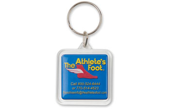 Domed Square Key Ring