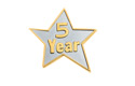 Pin 5 Year Service Star