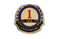 Pin 1 Yr Anniversary Blu/Gld