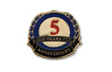 Pin 5 Yr Anniversary Blu/Gld