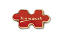 pin teamwork red/gld puzzle pc