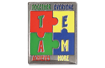 Pin Team Puzzle Red/Grn/Blu/Ye