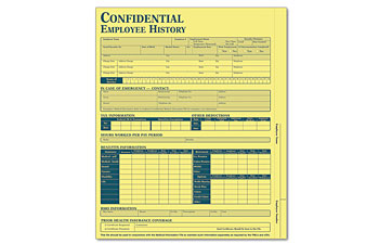 Employee History Folder - Yellow