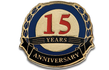 15 Year Anniversary Pin