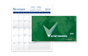 Digital Horizontal Monthly Calendar