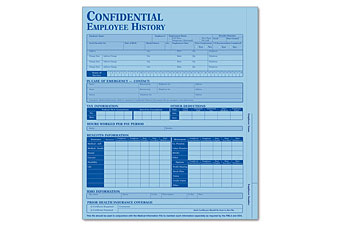 Employee History Folder - Blue