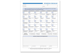 Interview Checklist