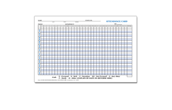 Attendance Cards