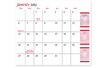 French Refill Calendar