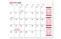 French Refill Calendar